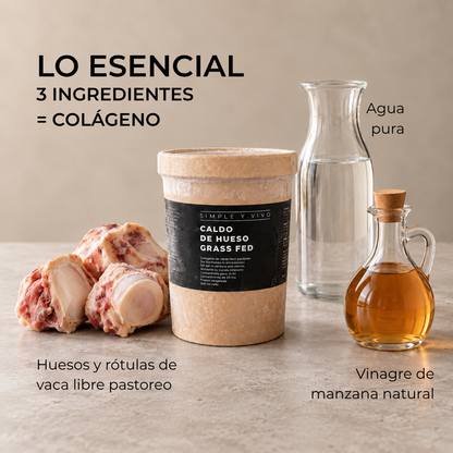 Simple y Vivo - Caldo de Hueso - Ingredientes