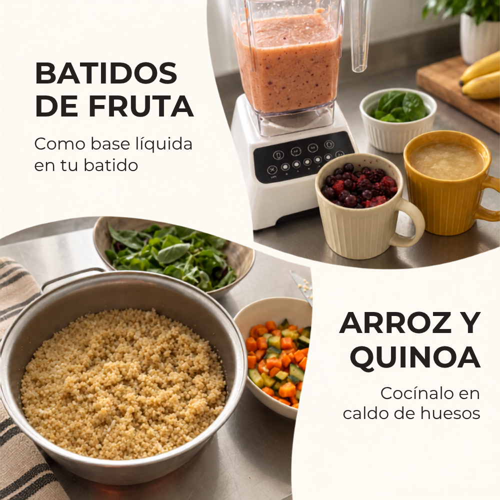Simple y Vivo - Caldo de Hueso - Usos 2
