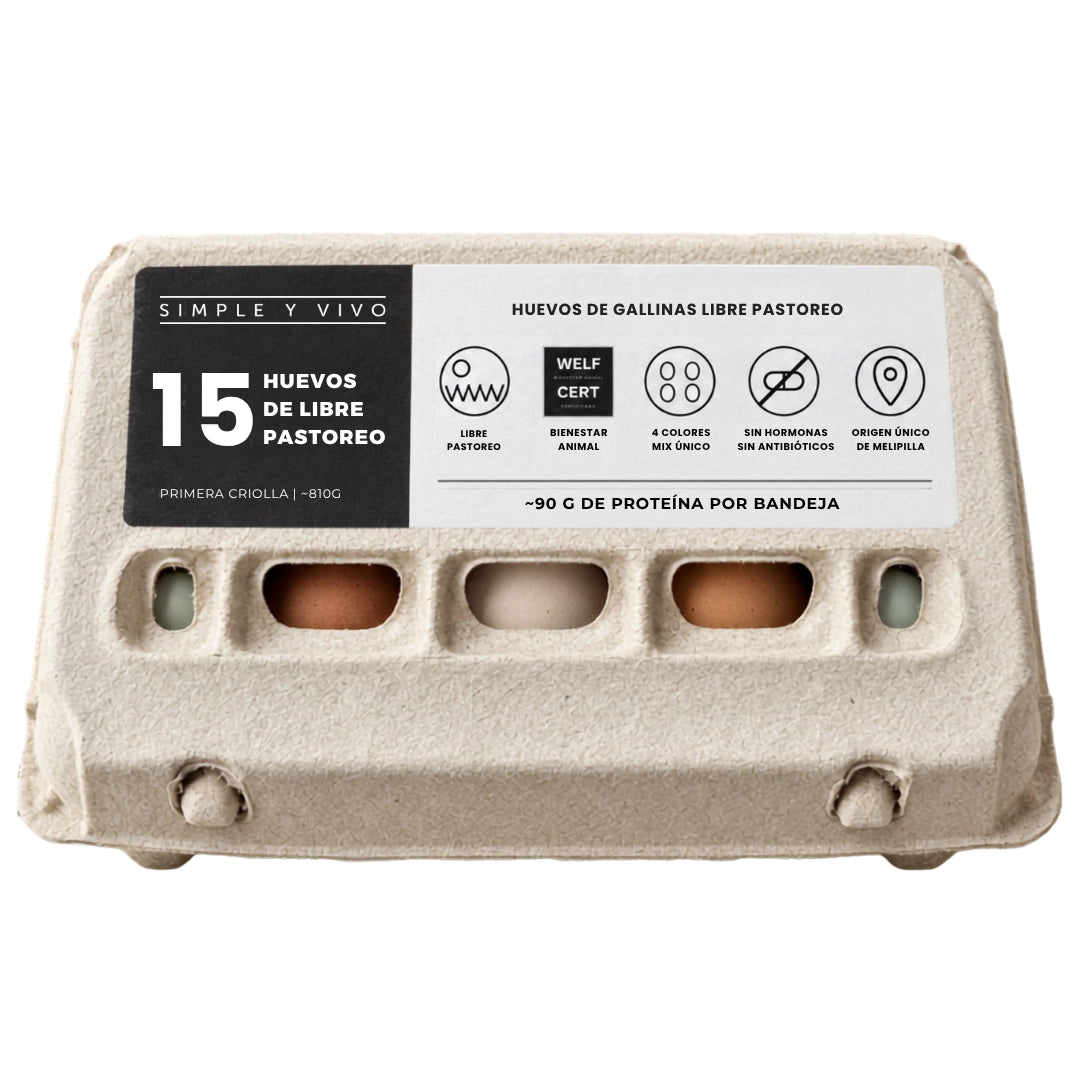 Pack 30 Huevos Gallina Criolla Libre Pastoreo