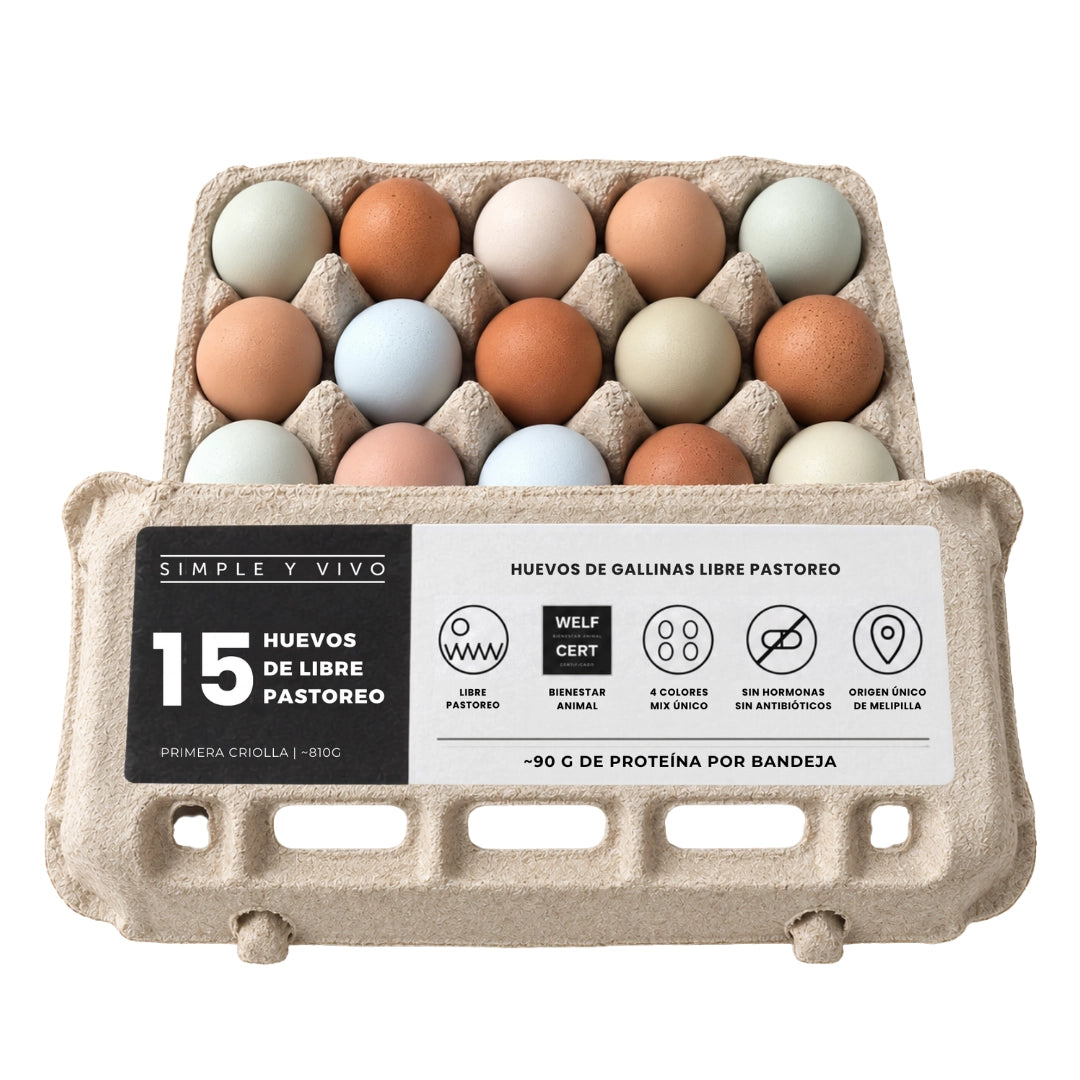 Pack 30 Huevos Gallina Criolla Libre Pastoreo