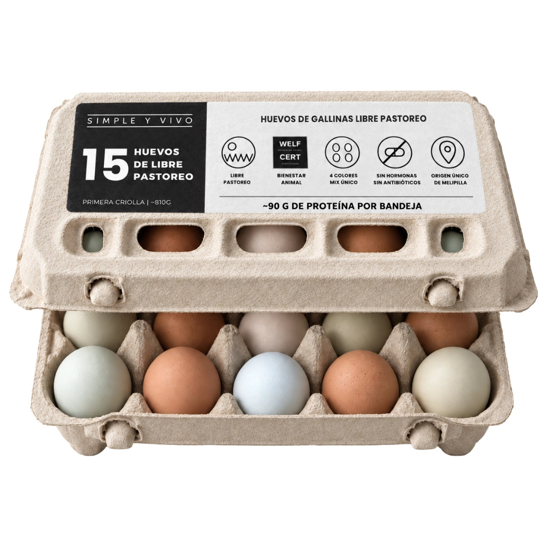 Pack 30 Huevos Gallina Criolla Libre Pastoreo