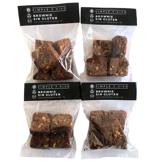 Pack X4 Brownie Fudge Sin Gluten