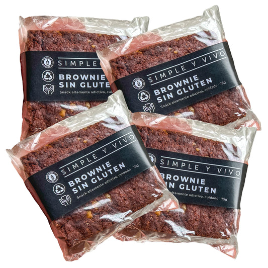 Pack X4 Brownie Fudge Sin Gluten