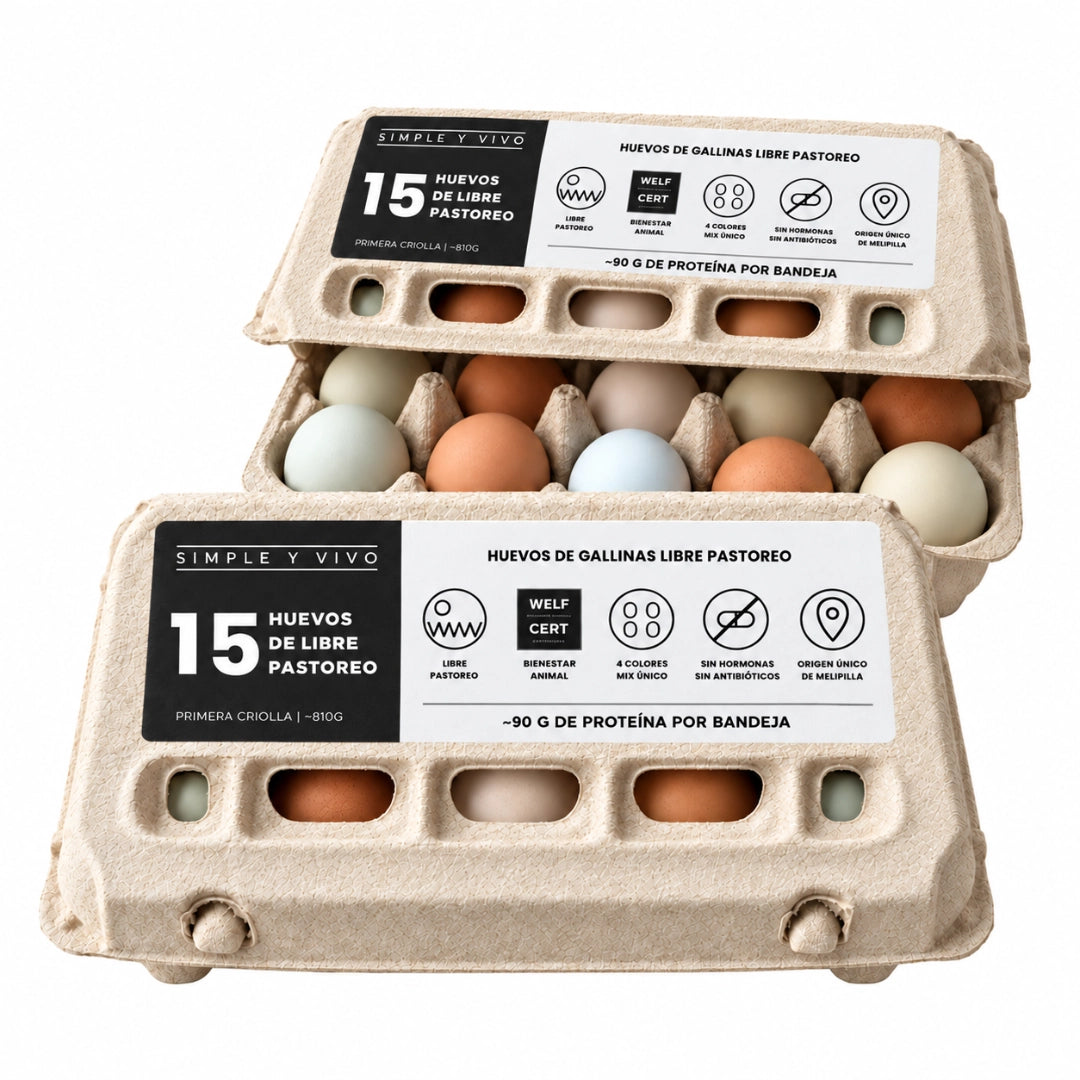 Pack 30 Huevos Gallina Criolla Libre Pastoreo