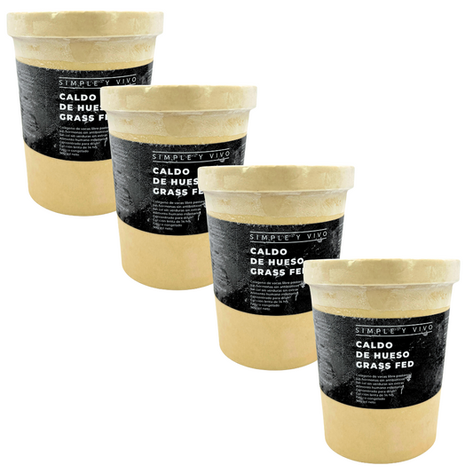 Pack X4 Caldo de Hueso y Rótula Grass Fed 900ml