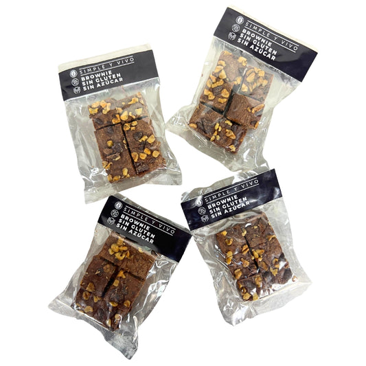 Pack X4 Brownies Fudge Sin Gluten Sin Azúcar 75g