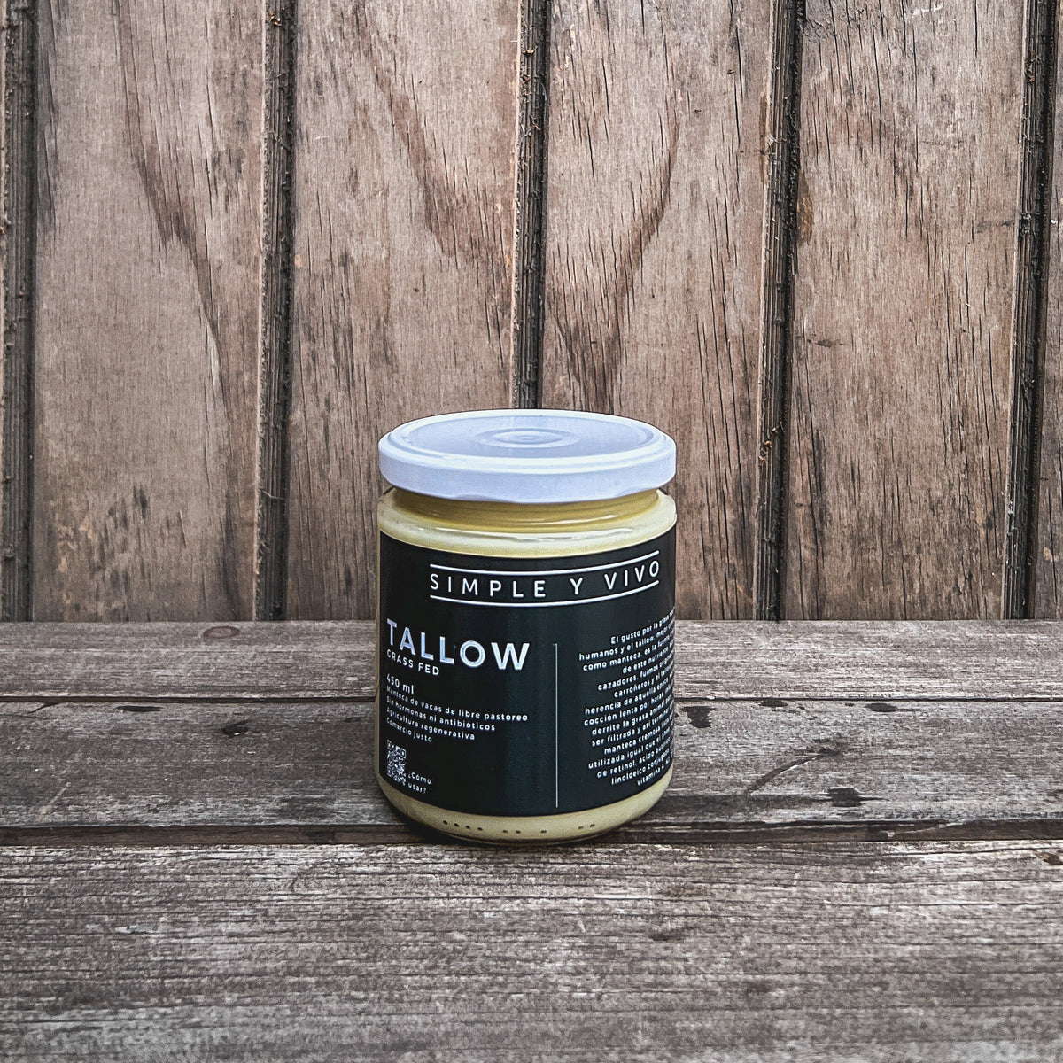 Beef Tallow Grass Fed 450ml – Simple y Vivo