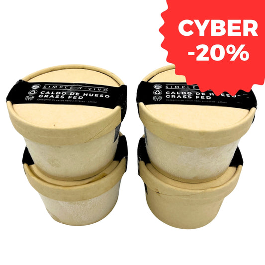 Pack X4 Caldo de Hueso y Rótula Grass Fed 225ml