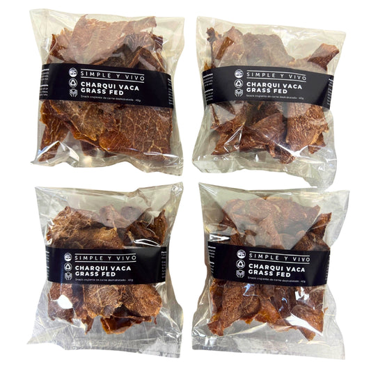 Pack X4 Charqui Vacuno Grass Fed 160g