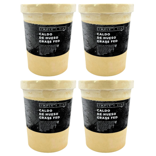 Pack X4 Caldo de Hueso y Rótula Grass Fed 900ml