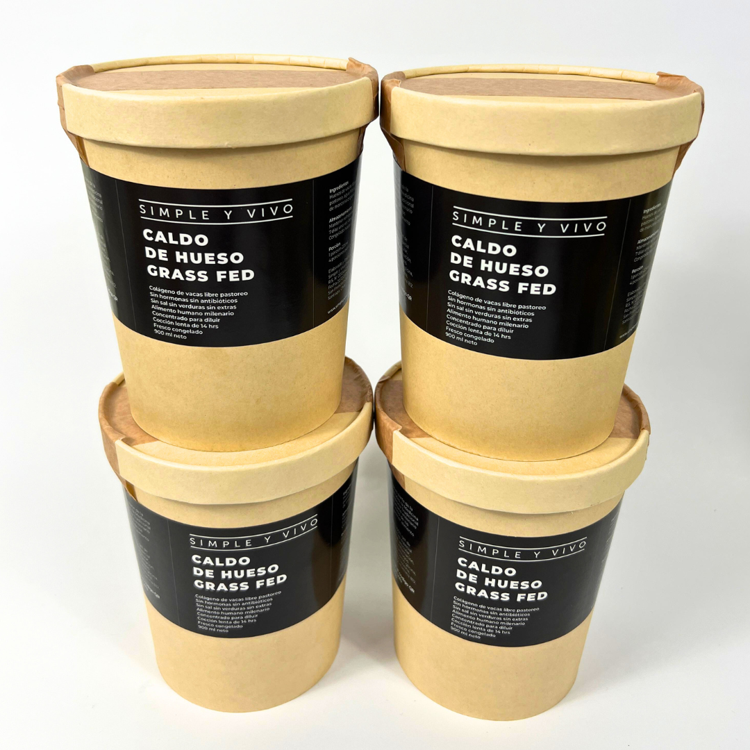 Pack X4 Caldo de Hueso y Rótula Grass Fed
