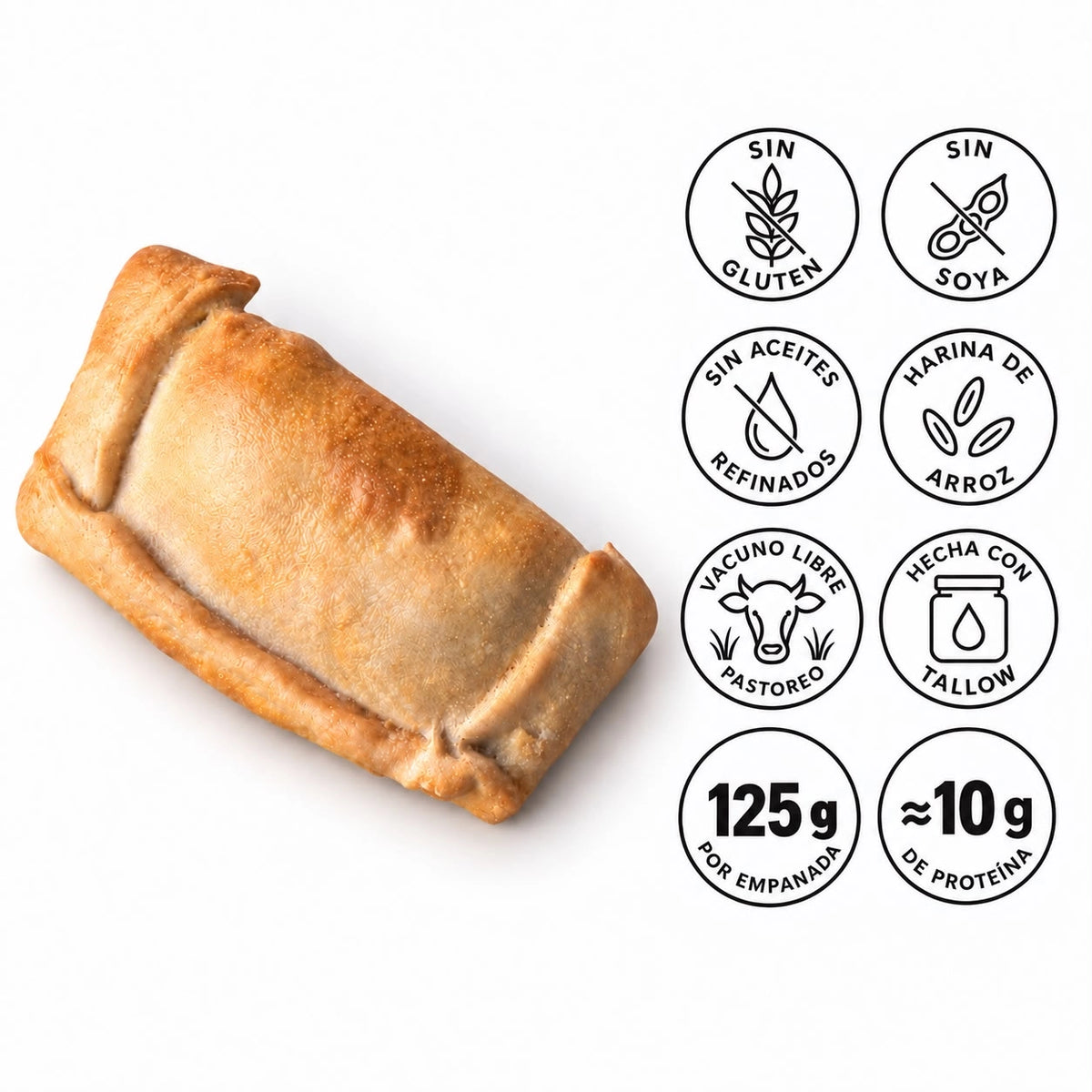 Pack X2 Empanada Sin Gluten de Pino Grass Fed 120g