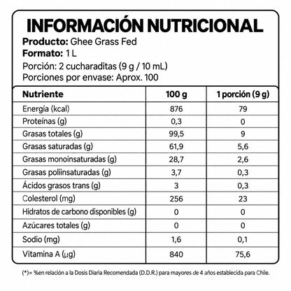 Ghee Grass Fed 1lt